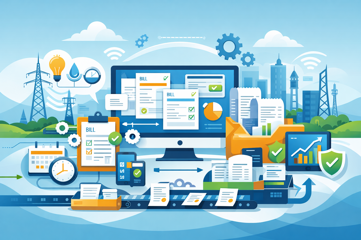 إدارة فواتير الخدمات بيسر